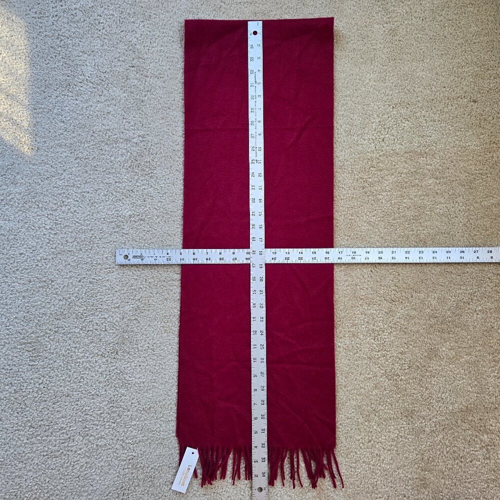NWT Burgundy Cashmere Scarf Lona Scott - Picture 3 of 6